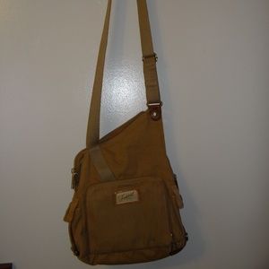 Fossil -Crossbody- Canvas- Purse-Tan-Vintage-